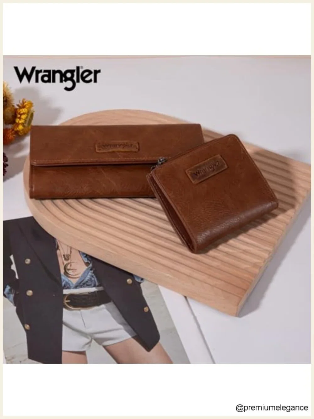 Large Capacity RFID Blocking Faux Leather Wallet Set with Zipper Pocket